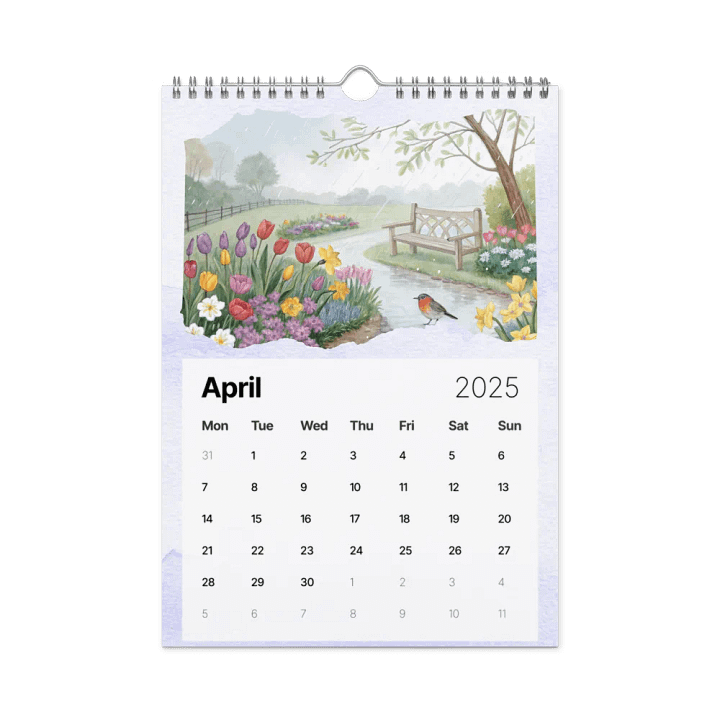 WATERCOLOR SEASONAL SCENES WALL CALENDAR 2025 product image (1)