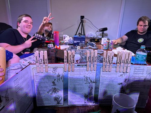 Those clothes pins are the initiative markers so we know the order of the final boss. We have about two more episodes left. T...