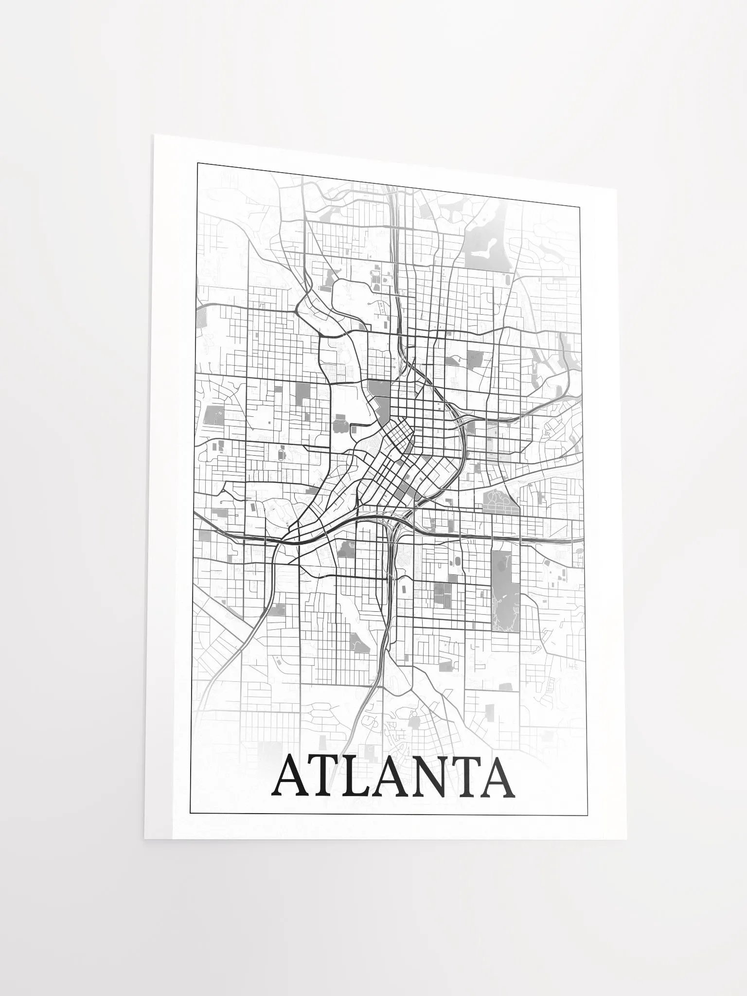 Atlanta, Georgia, USA, city map print product image (13)