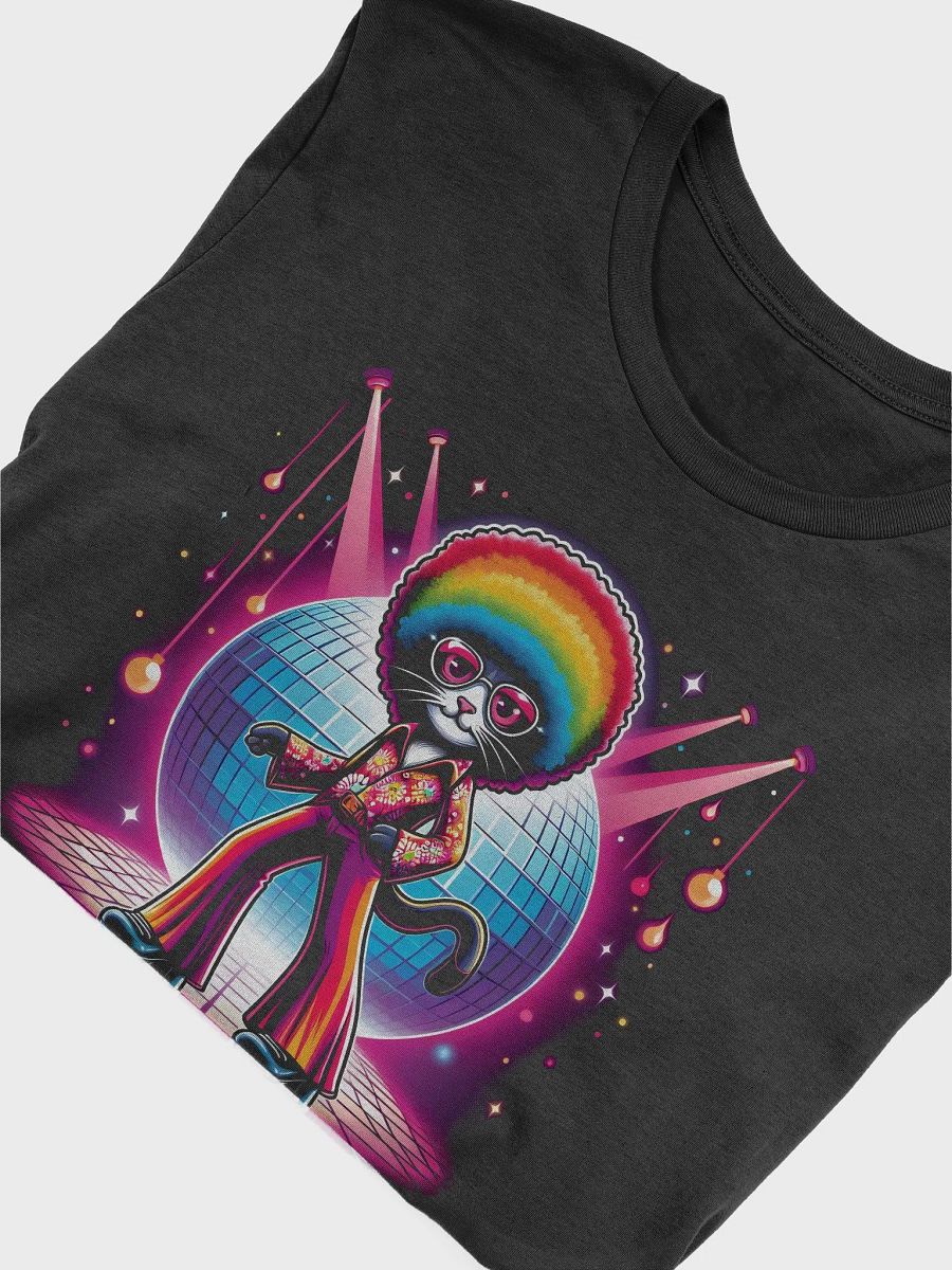 Rainbow Disco Caturday Tee - Dark Colors product image (17)