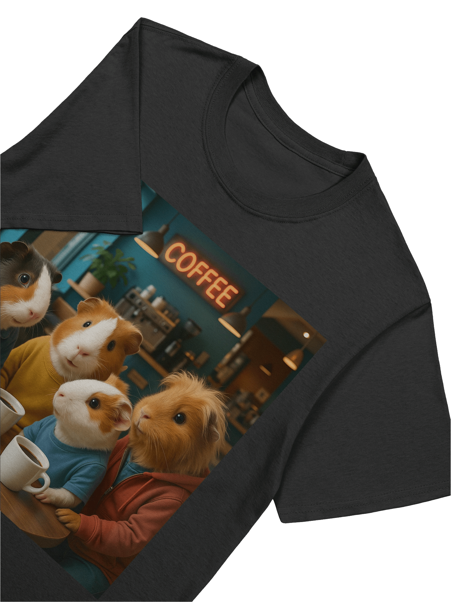 Cozy Cafe Crew Guinea Pig T-Shirt product image (58)