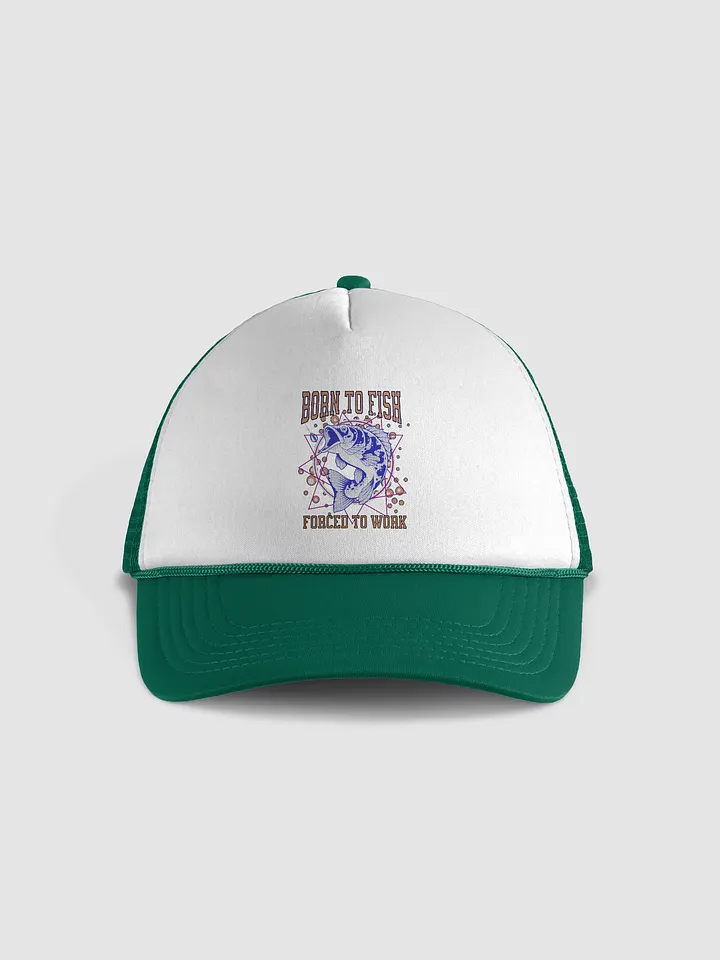 Born To Fish Forced To Work Bass Fishing Trucker Hat product image (5)