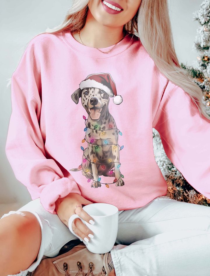 Funny Catahoula Leopard Dog Christmas Sweatshirt for CLD Paw-rents product image (11)