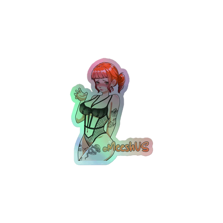 HOLO MeeshVS Clown Girl Sticker (Orange and Red Hair) product image (1)