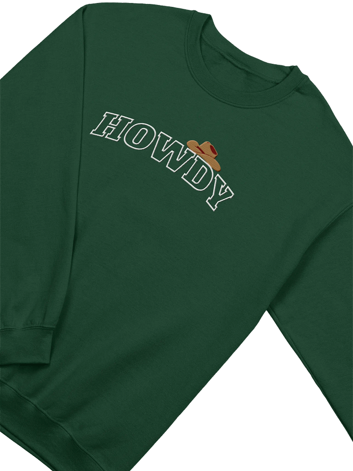 Fun Howdy Embroidery Crewneck with Cowboy Hat product image (7)