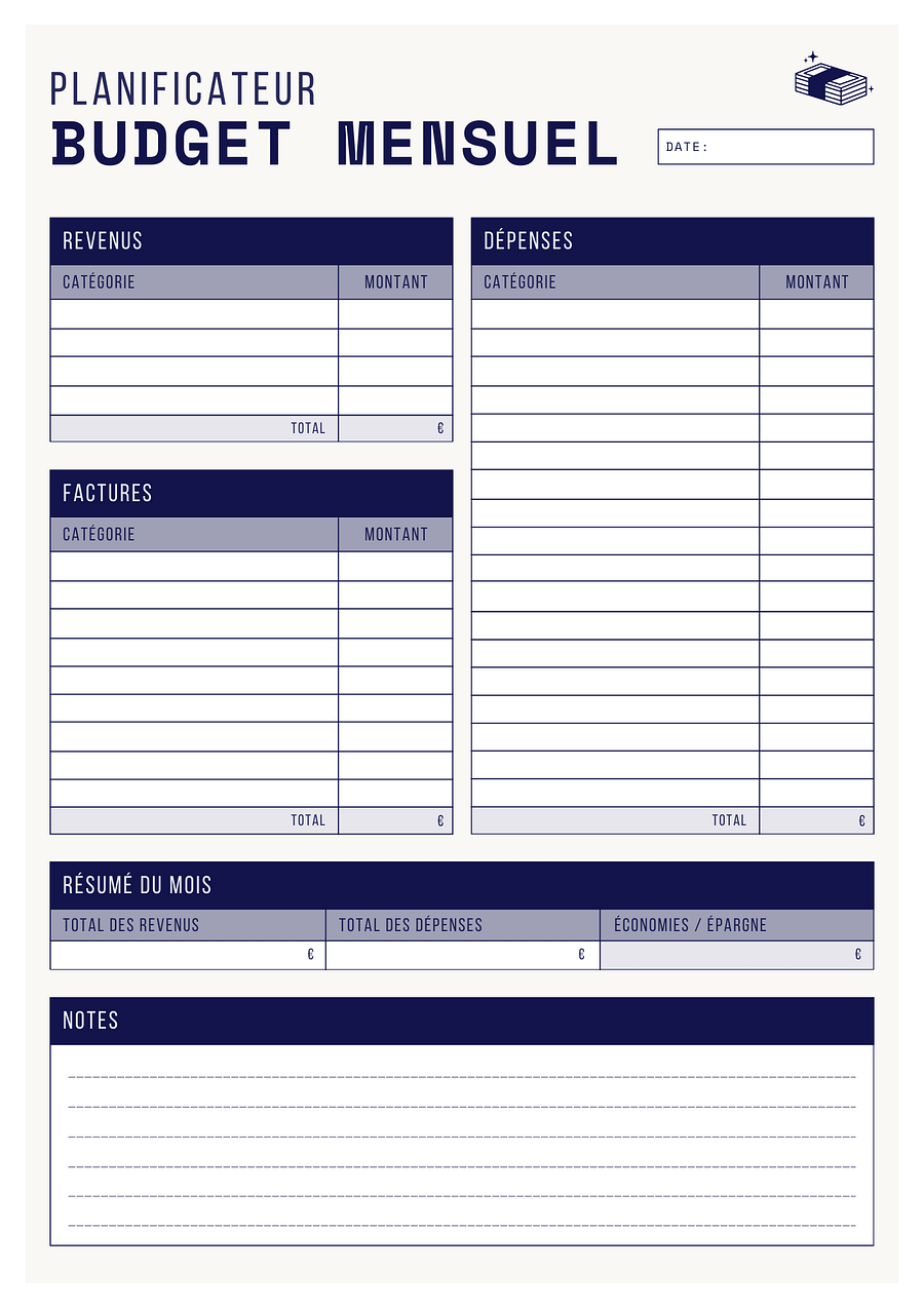 Planificateur Budget mensuel product image (6)