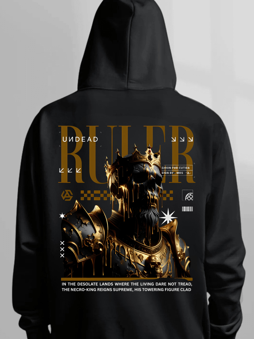 Ruler- Streetwear Dark Fashion Unisex Hoodie - Premium Cotton Heritage M2580 product image (3)