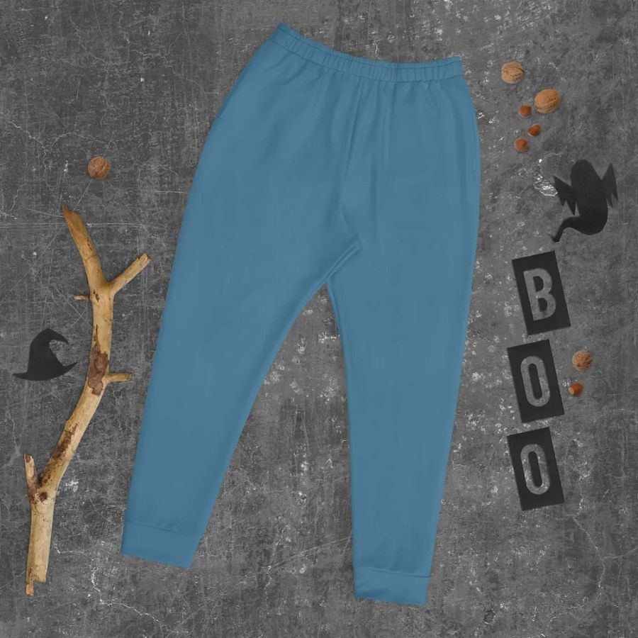 Plain Medium Blue True Summer Recycled Polyester Premium Men's Joggers by Treasure Pie product image (9)