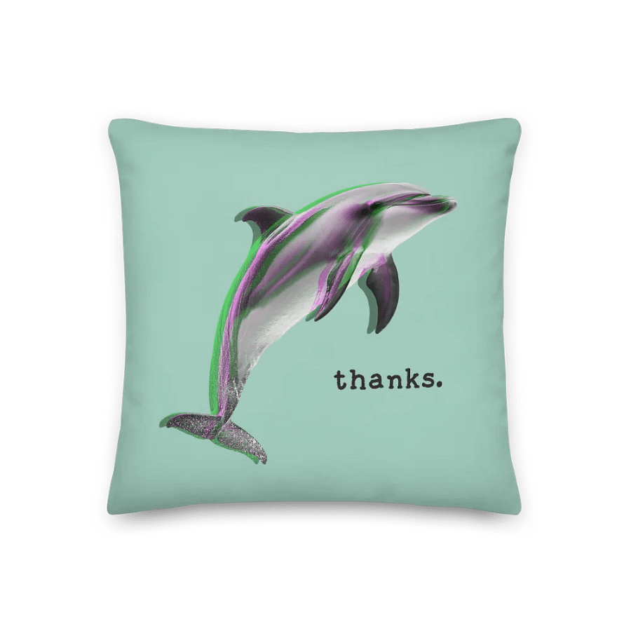Dolphin Thanks Premium Pillow product image (1)