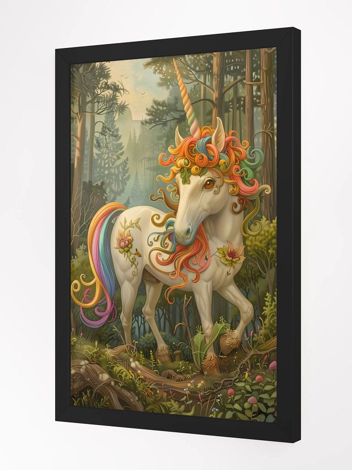 Majestic unicorn in enchanted forest with flowers product image (2)