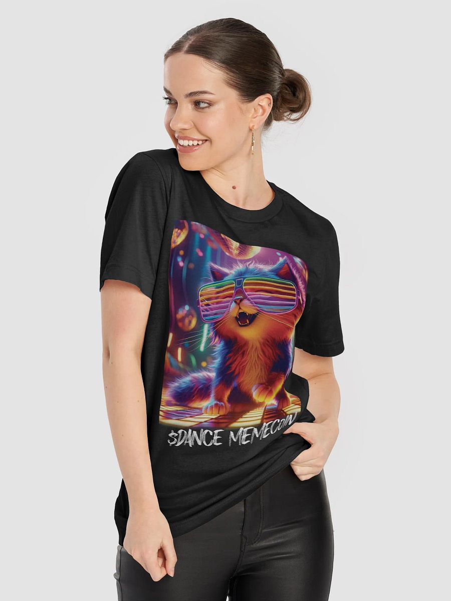 PARTY KITTY - DANCE MEMECOIN - PREMIUM TEE - BLACK product image (4)