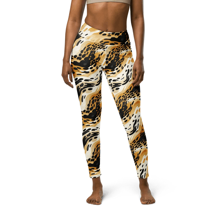 Tiger Stripes Leggings - Wild Orange, Black & White Pattern product image (1)