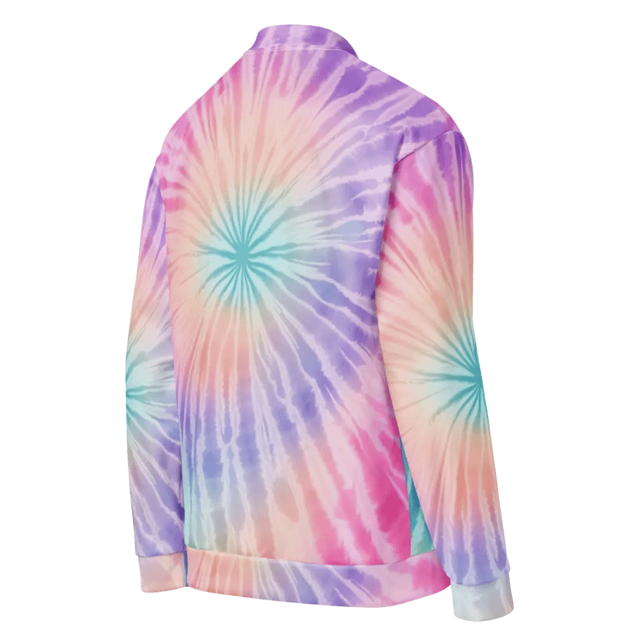 Pastel Radiance Tie-Dye Bomber Jacket product image (4)
