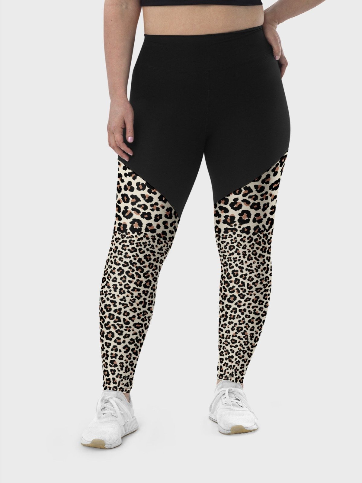 High-Intensity Workout Leggings "Abstract Animal Leopard Skin Fur Pattern" product image (7)