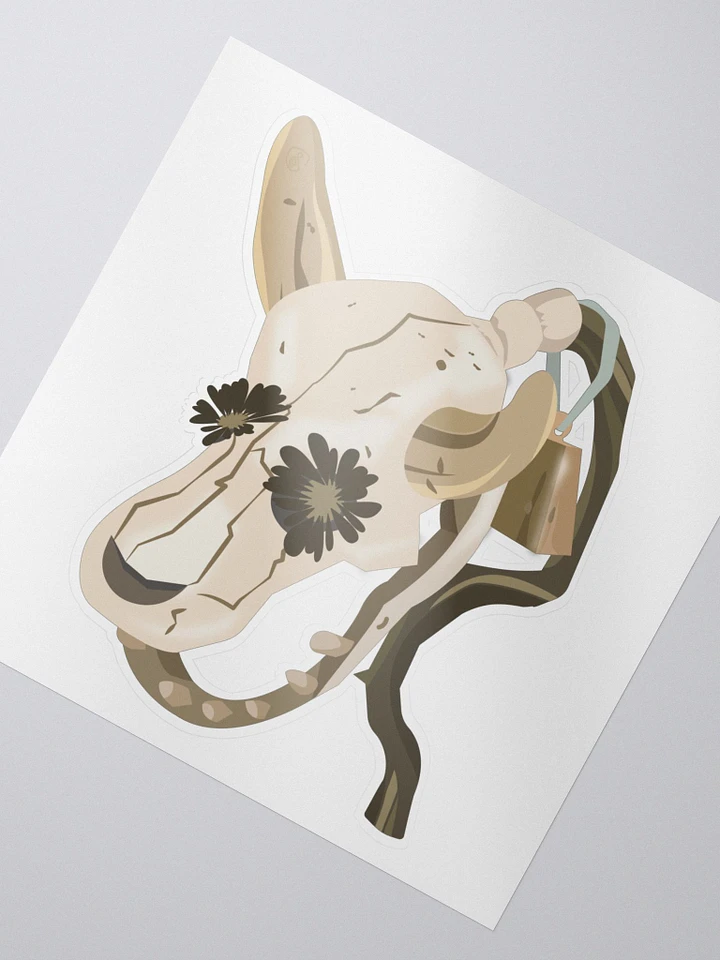 Cow Plant Skull Sticker product image (1)