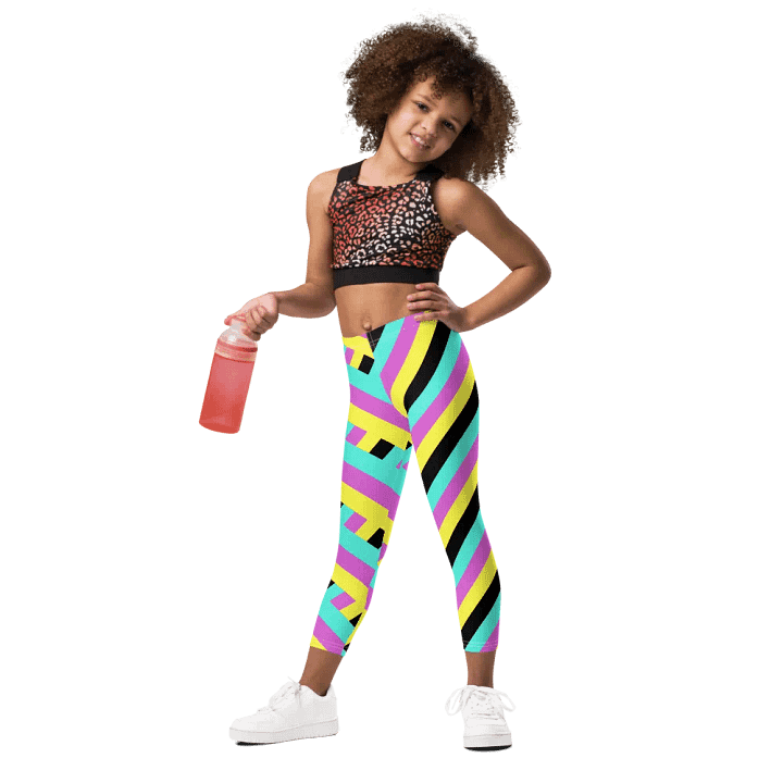 Colorful Spring Leggings for Girls with stripes, Leopard Collection product image (1)