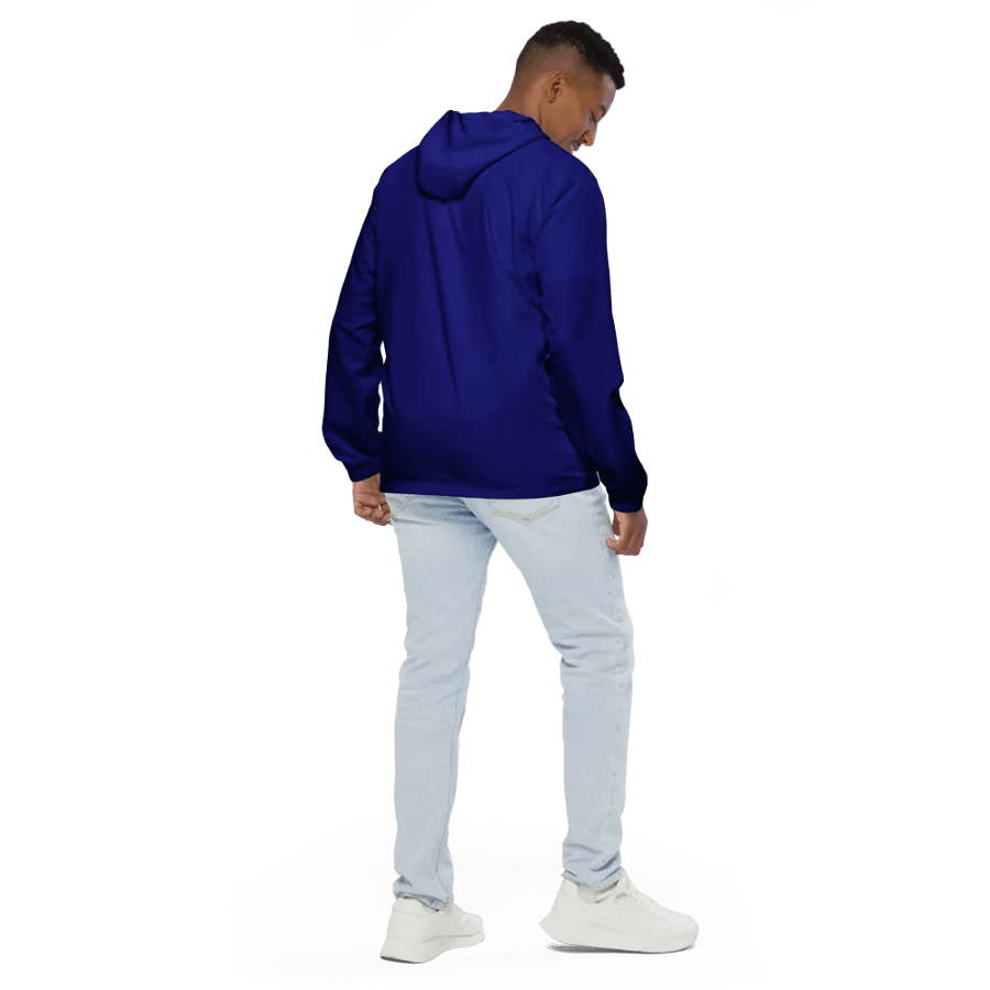 Plain Color Navy Blue Windbreaker product image (4)