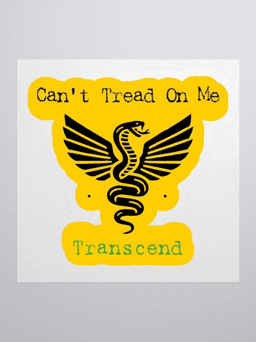 Can't Tread On Me Transcend (Black on Gold) Sticker product image (2)