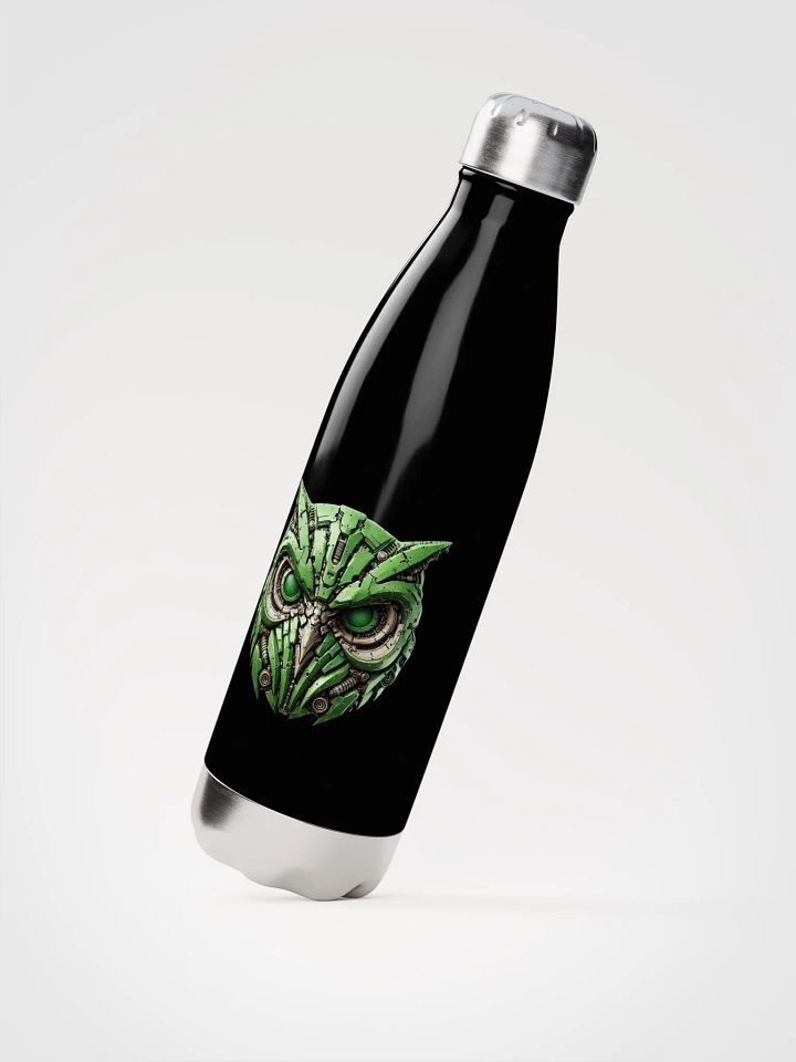 Light Green Stainless Steel Water Bottle with Iron Owl Robot Design product image (2)