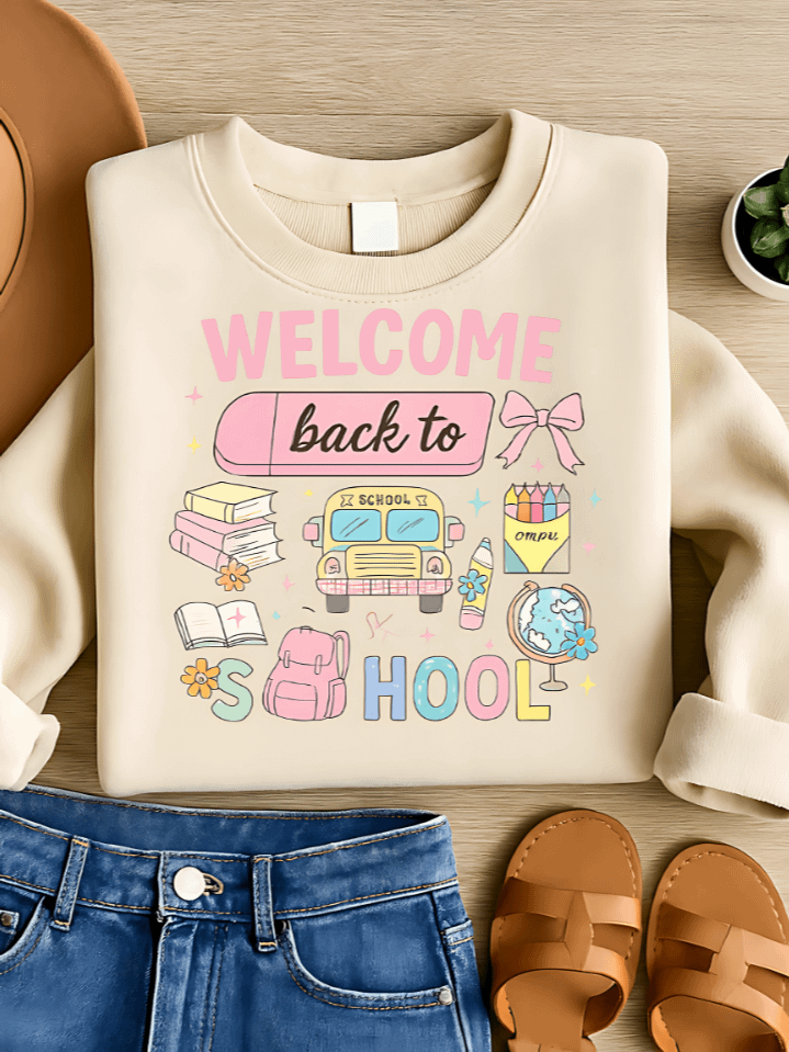 Back to School Coquette Sublimation PNG – Girly Aesthetic Clipart with Bows & Books – Soft Pink Cute Design for T-Shirts – 300 DPI Instant Digital Download product image (1)