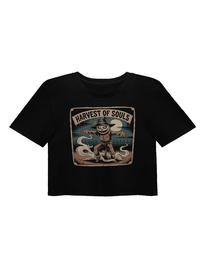 Midnight Veil Designs Gothic Women's Crop Top - Harvest of Souls Black product image (1)