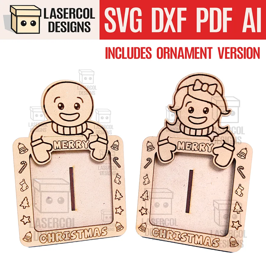 Christmas Photo Frames Bundle - Laser Cut Files product image (6)