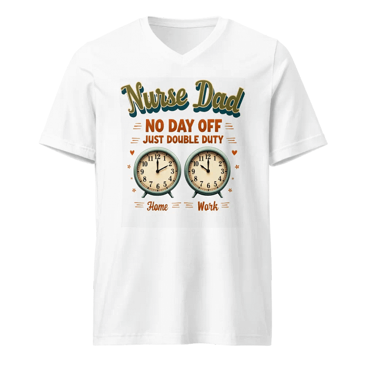 Double Duty Nurse Dad V-Neck Tee product image (5)