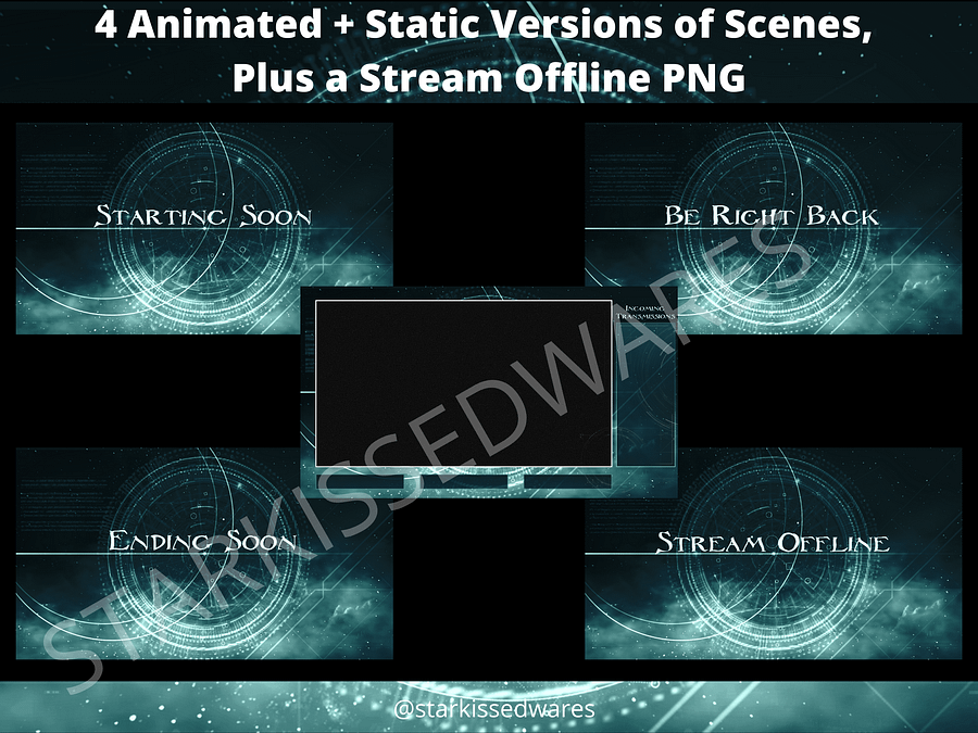 Celestial Galaxy Taken Awoken Destiny 2 Inspired Animated Twitch Overlay Streamer Package product image (3)