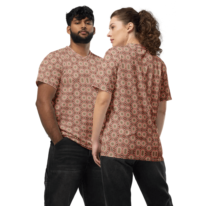Abstract Suns Pattern Unisex V Neck Sports Jersey product image (2)