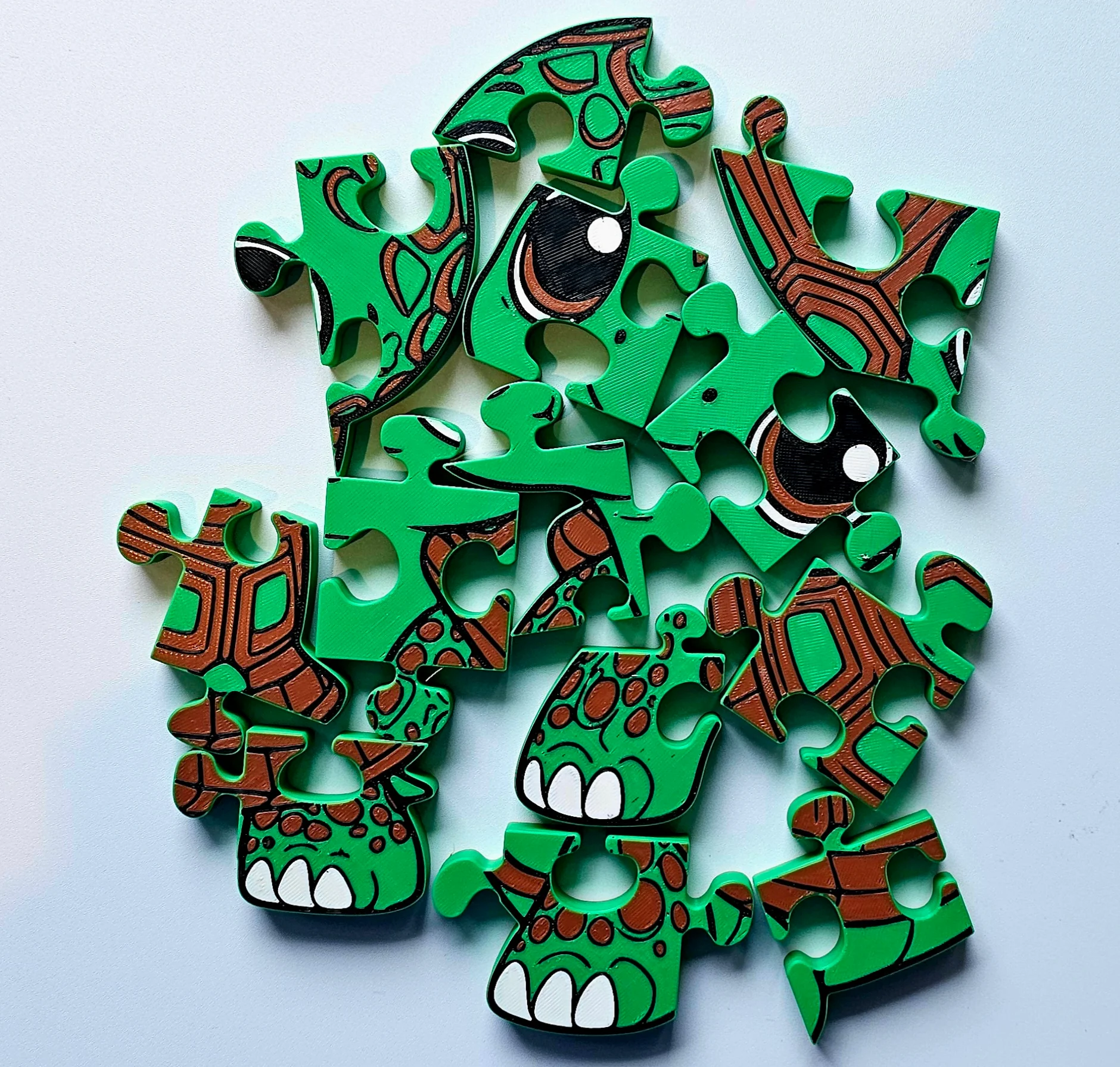 Turtle 3D Printed Jigsaw Puzzle – A Relaxed Ocean Challenge for Little Hands! product image (2)
