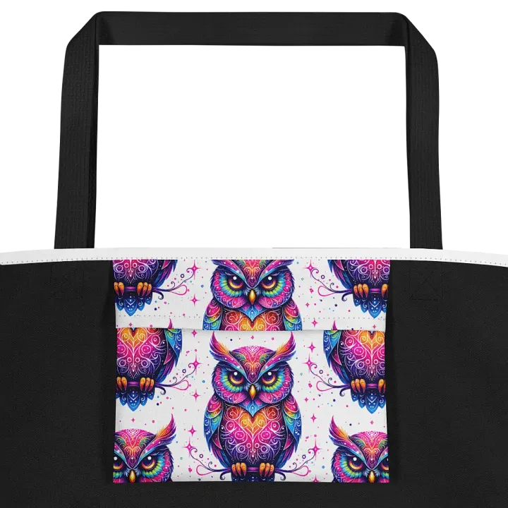 Psychedelic Owl All-Over Tote Bag product image (2)