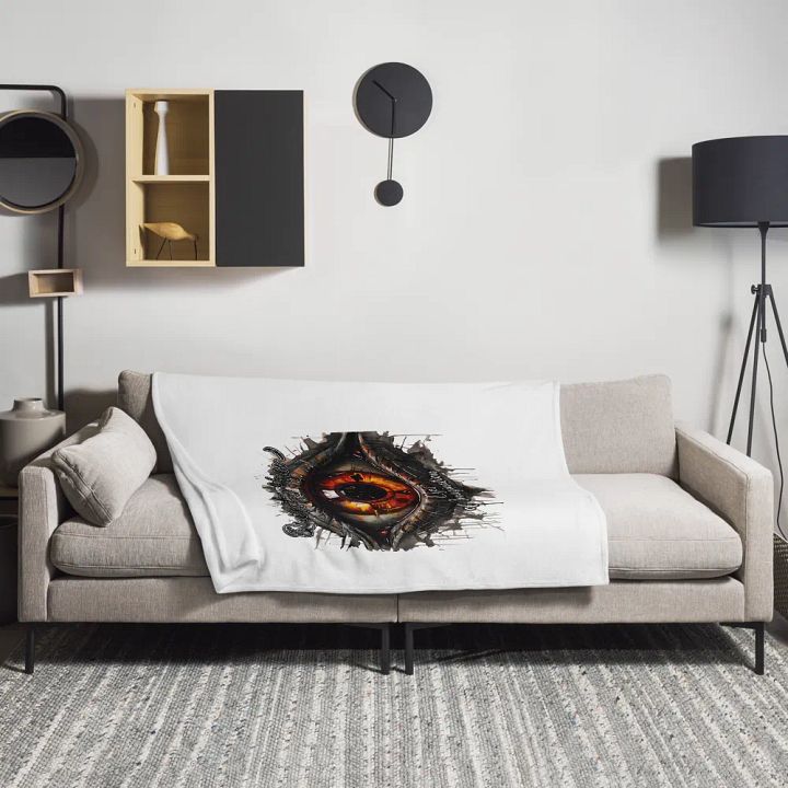Color Eyes of Imagination Back Throw Blanket product image (1)