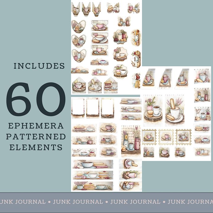 Coffee & Biscuits - Printable Ephemera Set 2 V5 product image (2)