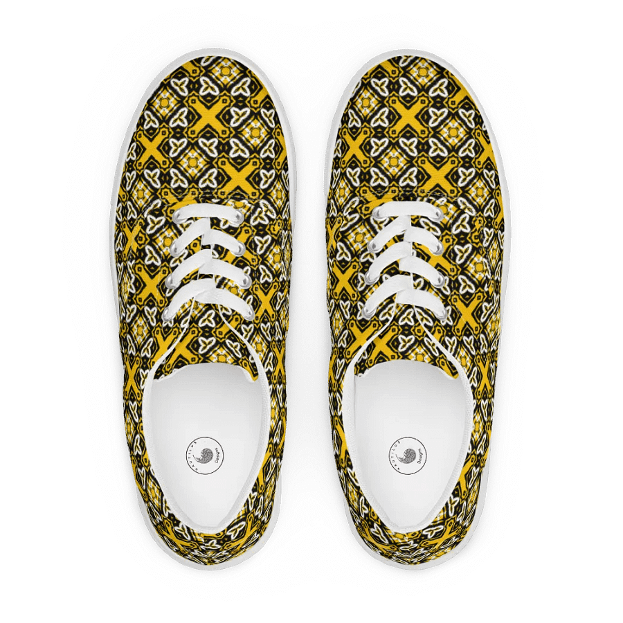 Symmetry in Yellow: Women's Lace-Up Canvas Shoes product image (4)
