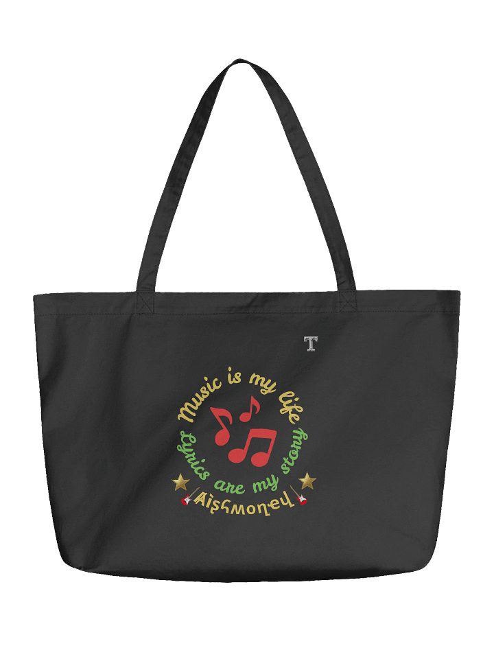 Aishmoney Musical Notes Circle Eco Tote product image (1)