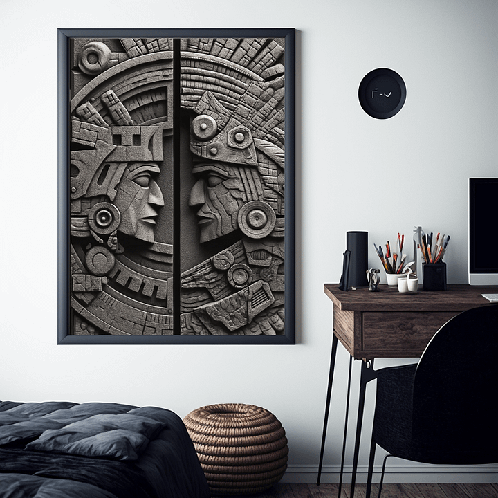 Mesoamerican Majesty Framed Matte Wall Art Canvas product image (2)