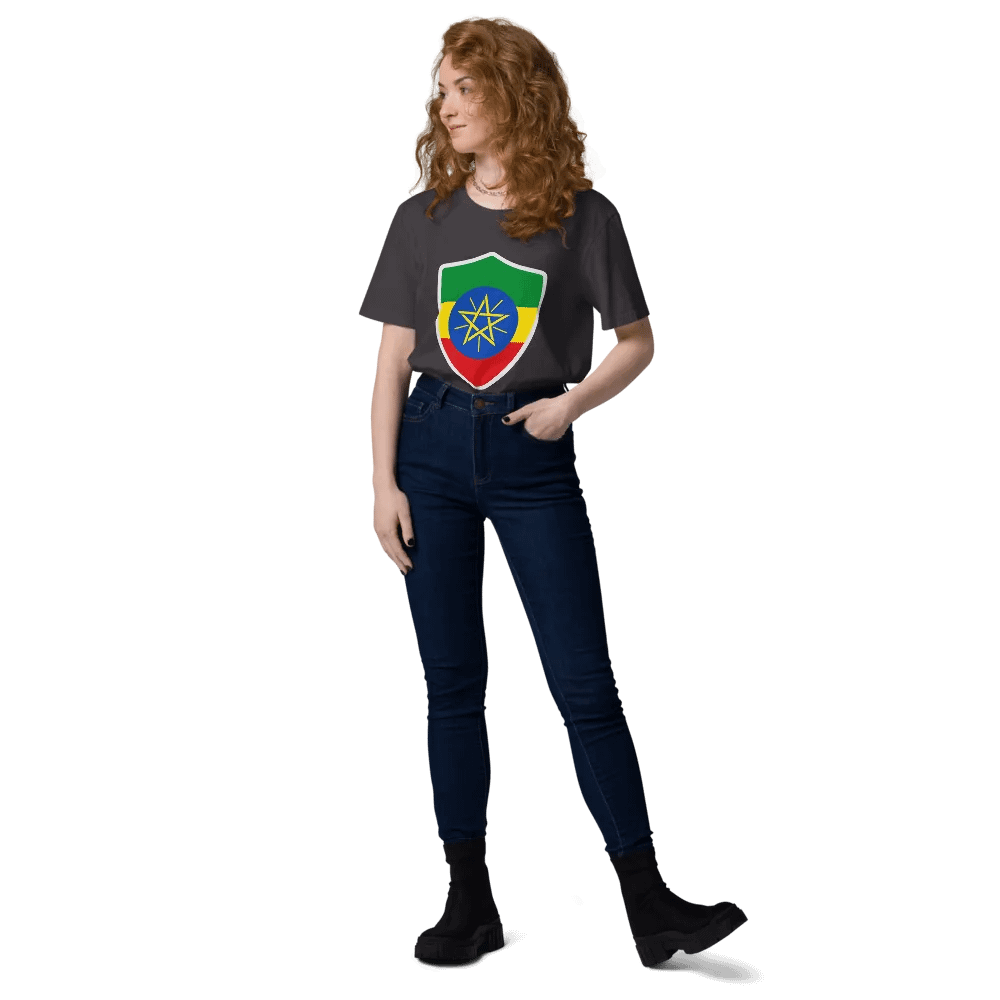 Ethiopian Pride Emblem Organic Tee product image (142)