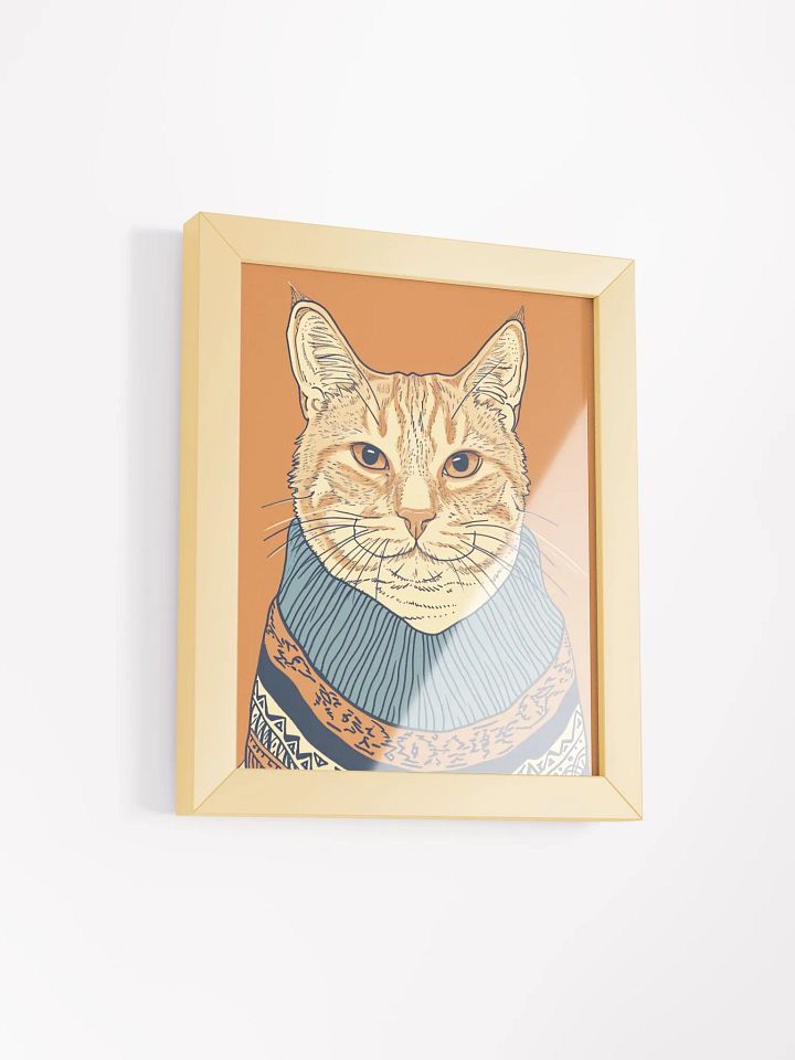 Cute Cat in Sweater Framed Poster product image (4)