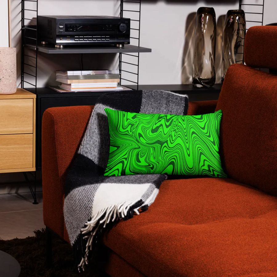 Premium Pillow Case - Abstract Green Swirls product image (3)