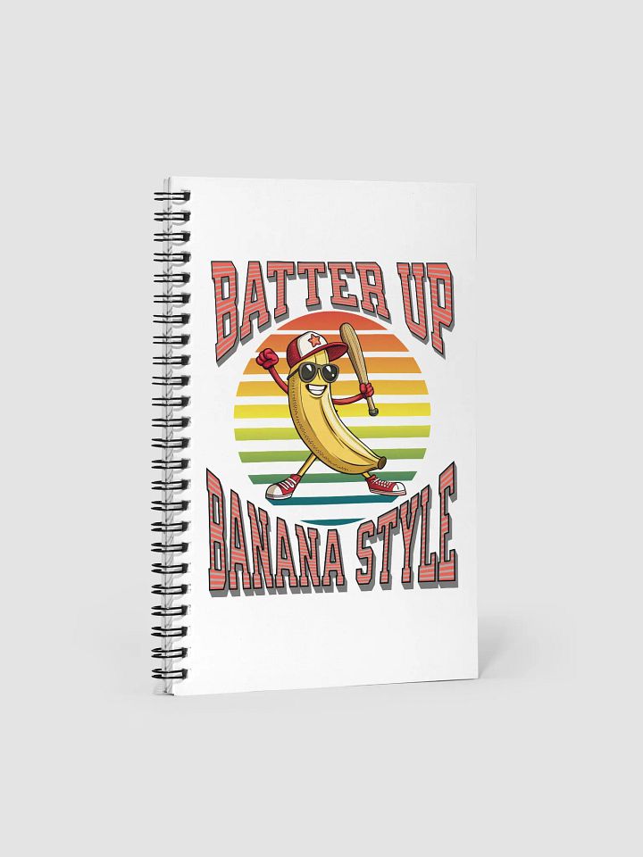 Batter Up Banana Style Baseball Spiral Notebook product image (2)