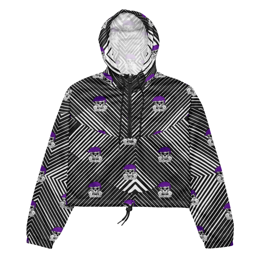 Enigma Nation All-Over Print Women's Cropped Windbreaker product image (14)
