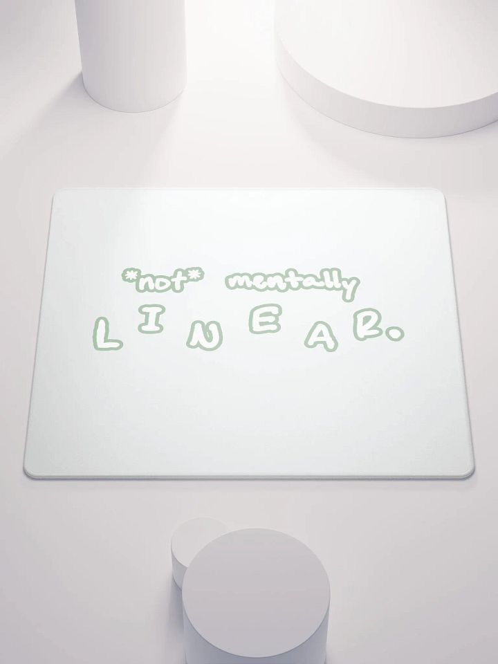 *not* mentally linear (lined design, #96B697) mouse pad product image (1)