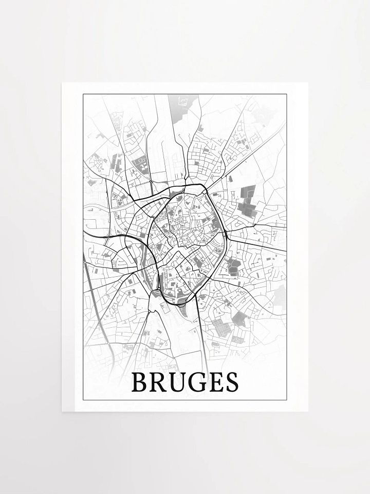 Bruges, Belgium, city map print product image (4)