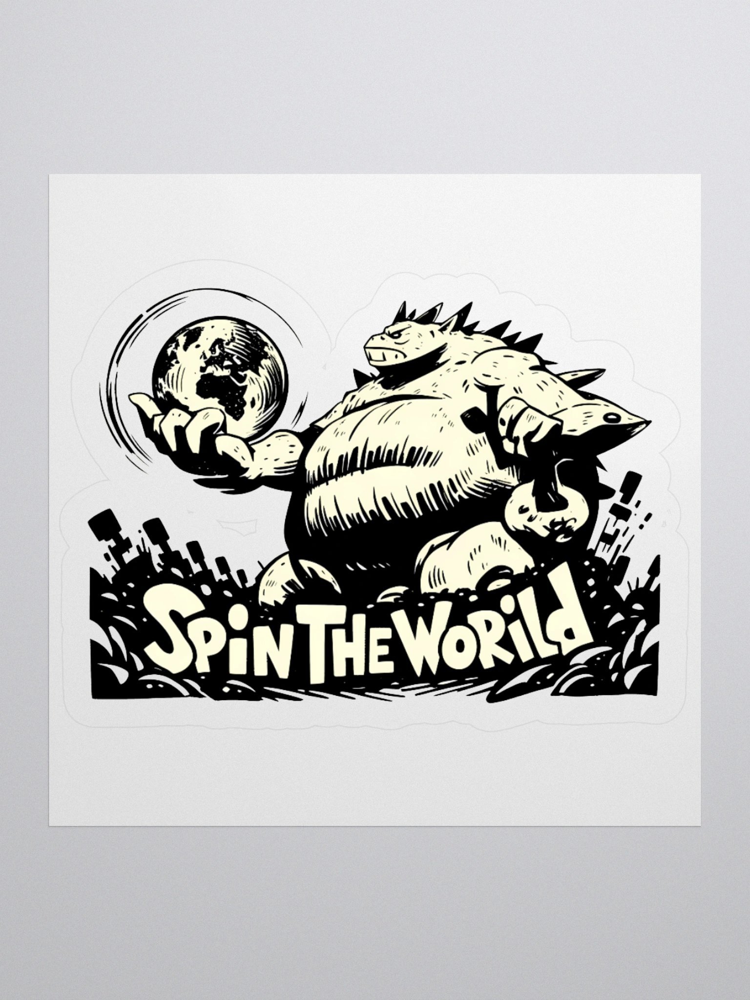 Monochrome Monster: Spin the World Sticker product image (1)
