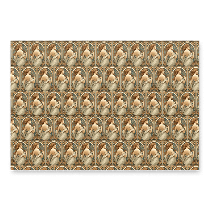 Art Nouveau Muse Wrapping Paper Set product image (1)