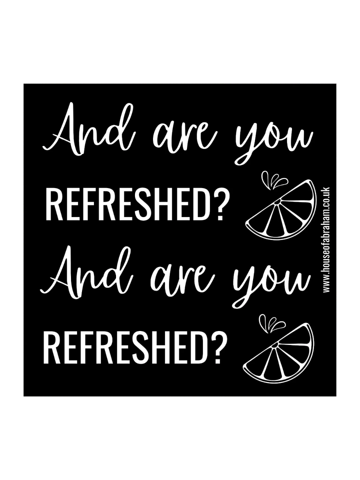 And Are You Refreshed? - Black Sticker product image (1)