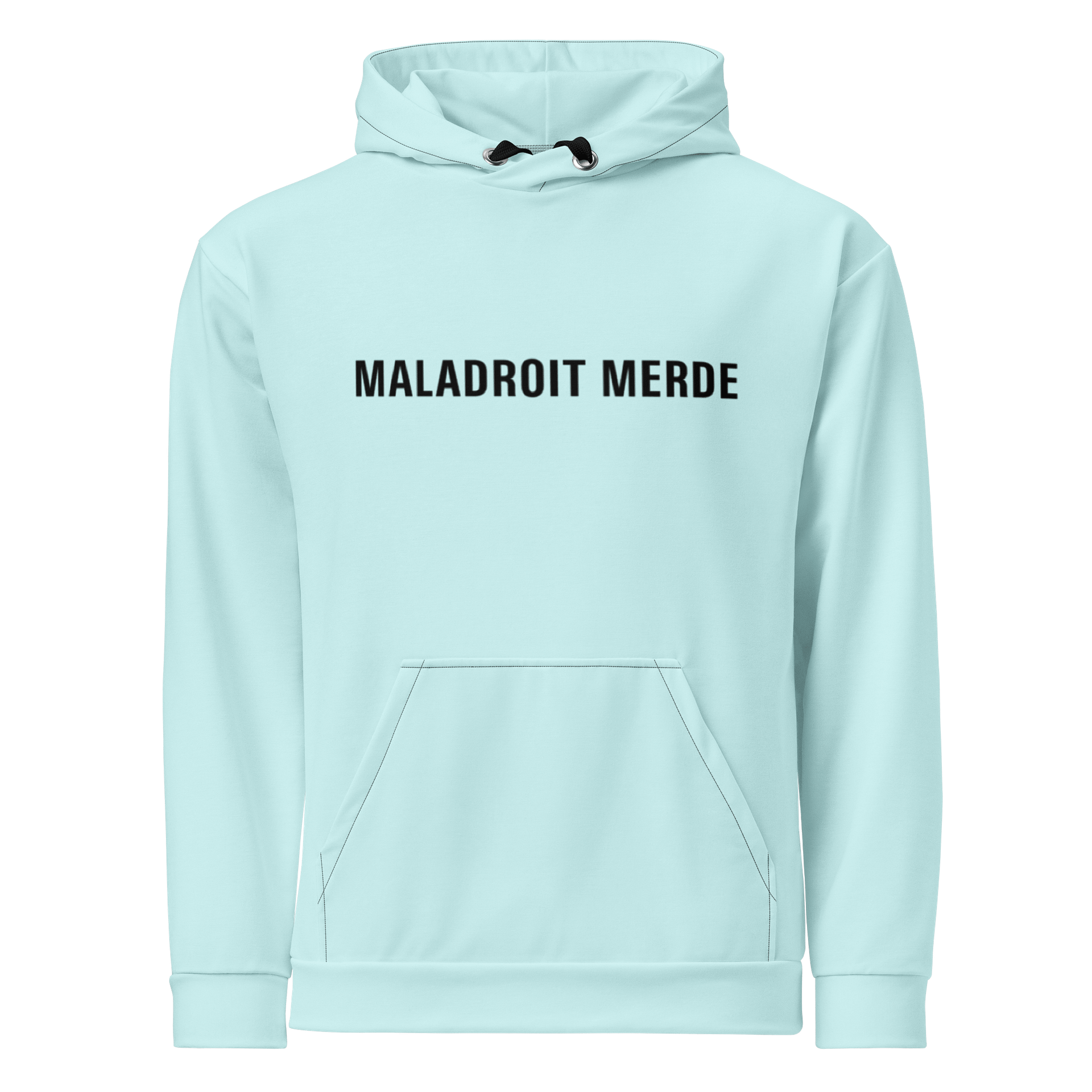 MALADROIT MERDE LIGHT BLUE HOODIE product image (1)