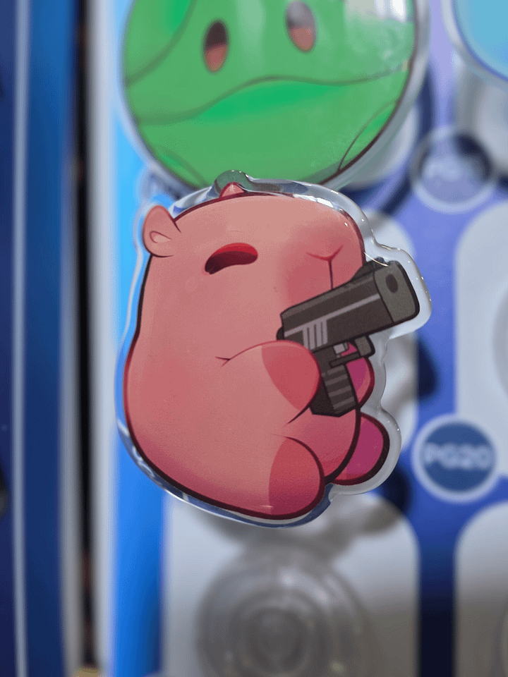 Capybara w/ gun - Phone Grip product image (1)
