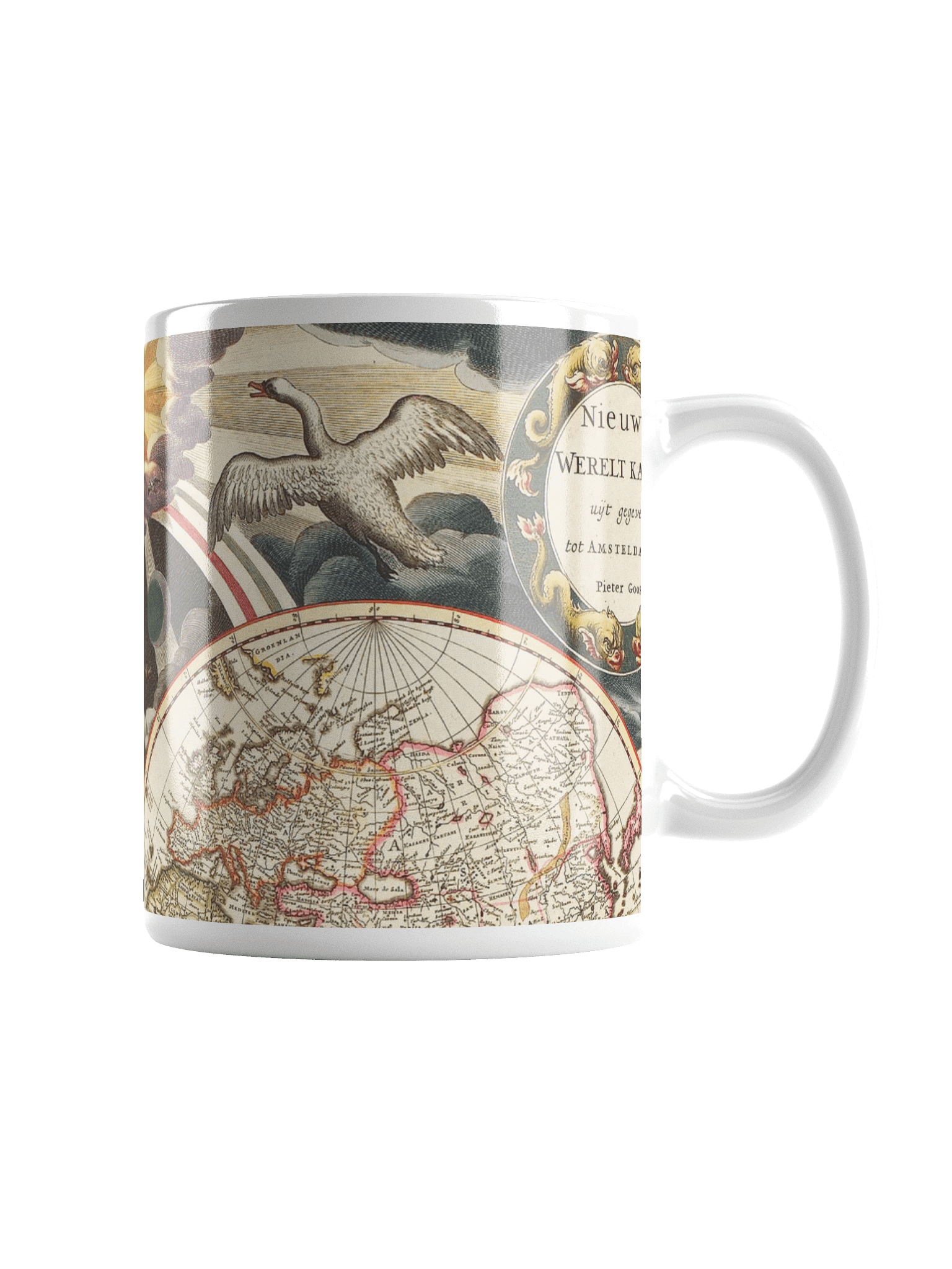 Antique World Map White Glossy Mug product image (1)