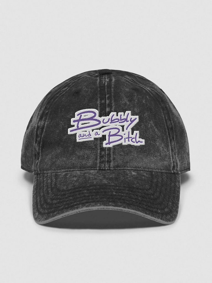 Bubbly and a B*tch embroidered vintage wash dad hat (purple bubble design) product image (1)